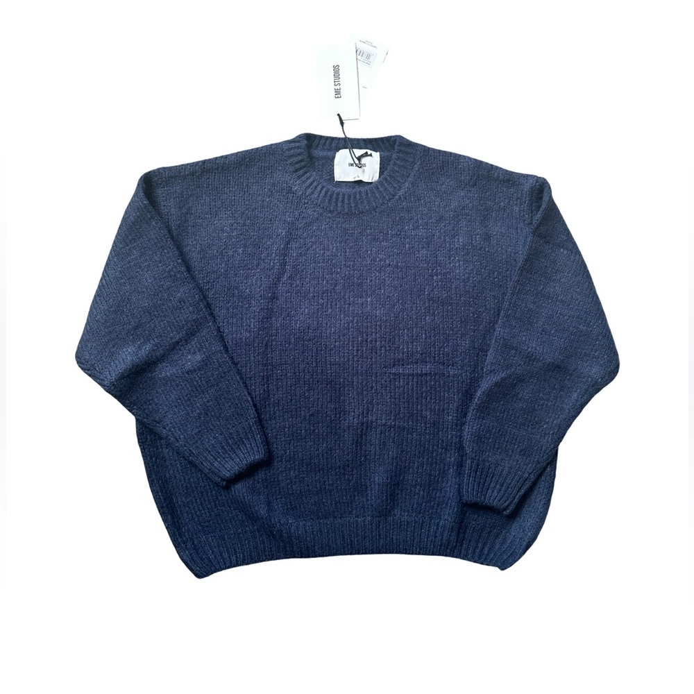 Eme Studios NWT Badge Navy Sweater ‘WE DIDN’T TELL YOU BUT WE KNEW’ Size S - Picture 7 of 7